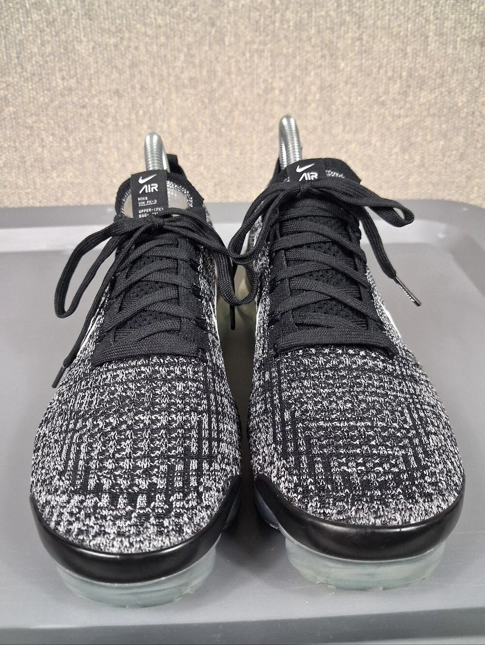 Nike Air VaporMax Flyknit 3 Sneakers Womens 10 Oreo Black White Athletic Running